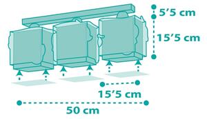 Dalber 63443 - Takbelysning för barn MERMAIDS 3xE27/60W/230V