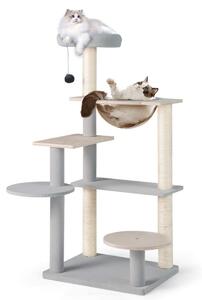 113 cm hög modern skrapstolpe med avtagbar och vadderad visningsplattform klätterträd