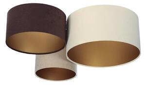 Taklampa SPACE 3xE27/60W/230V grädde/brun/beige