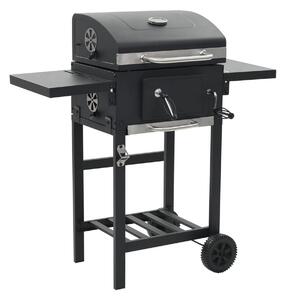 Kolgrill med nedre hylla svart - Svart