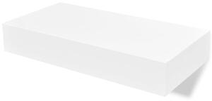 Svävande vägghyllor med lådor 2 st 48 cm vit