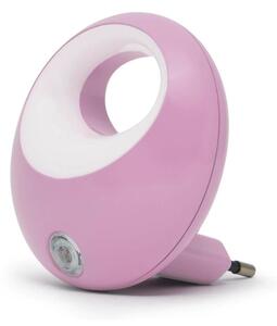 LED Nattlampa med sensor för vägguttag LED/1W/230V rosa