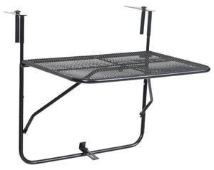 Balkongbord svart 60x40 cm stål