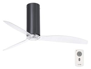 FARO 32035 - Takfläkt TUBE FAN svart/genomskinlig + fjärrkontroll