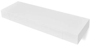 Svävande vägghyllor med lådor 2 st 80 cm vit