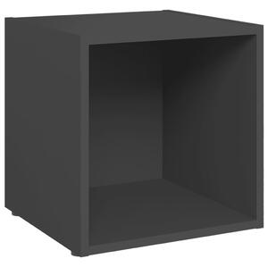 TV-bänk grå 37x35x37 cm konstruerat trä