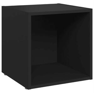 Tv-bänk svart 37x35x37 cm konstruerat trä