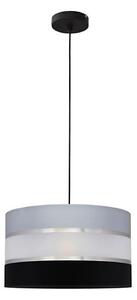 Ljuskrona med upphängningsrem HELEN 1xE27/15W/230V diameter 35 cm svart/grå/silver