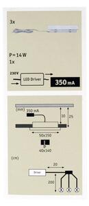 Paulmann 93577 - SET 3x Infälld LED-belysning FLEECY 3xLED/3,6W/230V