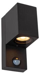 Lucide 69802/01/30 -Utomhuslampa med sensor ZARO 1xGU10/7W/230V IP65 svart