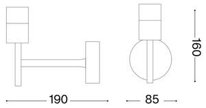 Ideal Lux - Vägg mount KIT UP 1xE27/42W/230V guld