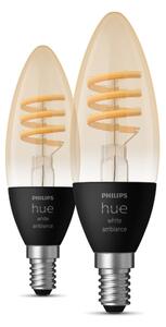 SET 2x LED Dimbar glödlampa Philips Hue WHITE AMBIANCE E14/4,6W/230V