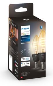 SET 2x LED Dimbar glödlampa Philips Hue WHITE AMBIANCE E14/4,6W/230V