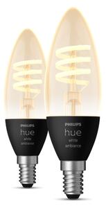 SET 2x LED Dimbar glödlampa Philips Hue WHITE AMBIANCE E14/4,6W/230V