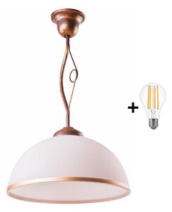 Brilagi - LED pendelljuskrona ANTICO 1xE27/60W/230V brons patina