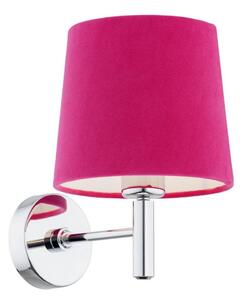 Argon 3909 - Vägglampa BOLZANO 1xE27/15W/230V rosa/skinande krom