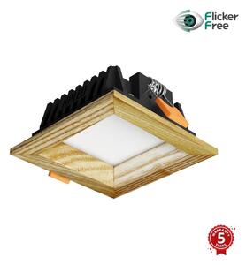 APLED - LED-lampa SQUARE WOODLINE LED/3W/230V 3000K 9x9 cm ask massivt trä