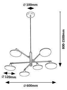 Rabalux 72239 - LED ljuskrona med textilsladd MADI 6xLED/4W/230V 3000K