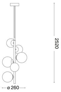 Ideal Lux - LED ljuskrona med textilsladd PERLAGE 6xG9/3W/230V guld