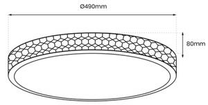 LED taklampa SHINY LED/34W/230V genomskinlig