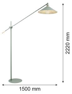 Argon 4733 - Golvlampa NASHVILLE 1xE27/15W/230V grön