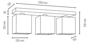 Spot-Light 2241336 - Takbelysning GREAT 3xE27/25W/230V