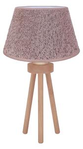 Duolla - Bordslampa BOUCLE 1xE27/15W/230V diameter 28 cm brun/trä