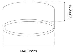 LED taklampa RONDO LED/18W/230V svart