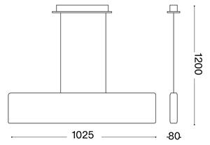 Ideal Lux - LED ljuskrona med textilsladd DESK LED/32W/230V 3000K svart