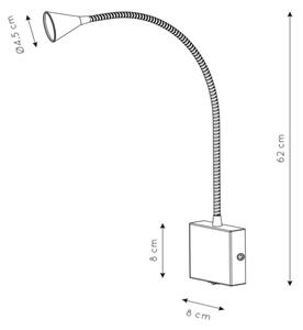 Lucide 18293/03/30 - LED Flexibel liten lampa BUDDY LED/3W/230V svart