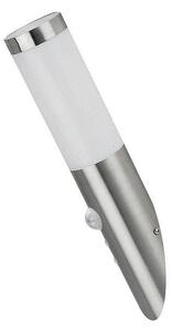 Rabalux 8266 - Utomhus Väggbelysning med sensor INOX Fackla 1xE27/25W/230V IP44