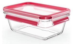 Tefal - Matlåda 0,85 l MSEAL GLASS röd/glas