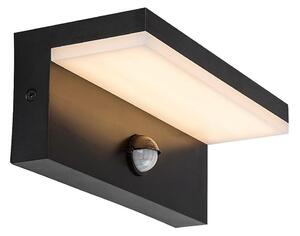 Rabalux 77115-LED vägglampa med sensor för utomhusbruk ZARAGOZA LED/9W/230V IP54 svart