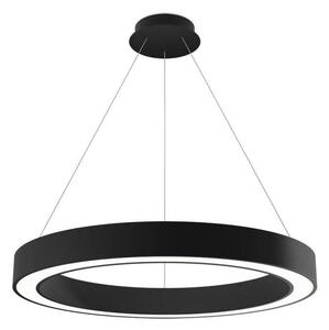 LED2 - LED ljusreglerad ljuskrona på textilsladd SATURN LED/60W/230V 3000K/4000K svart