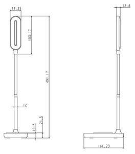 LED Justerbar ljusstyrka touch lampa med trådlös laddning OCTAVIA LED/7W/230V svart