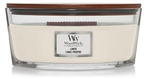 WoodWick - Sprakande doftljus, Linen, Oval