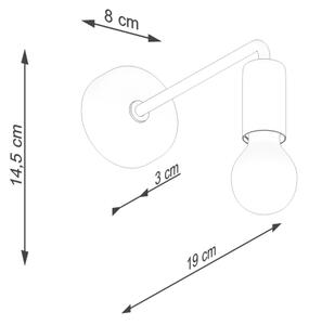 Sollux SL.1449 - Vägglampa NORAH 1xE27/15W/230V svart