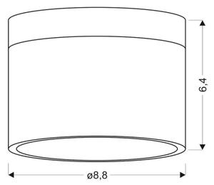 LED Takbelysning TUBA LED/9W/230V vit/beige