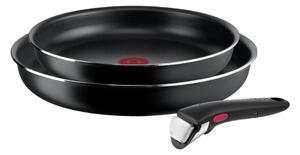 Tefal - Set med pannor 3 delar INGENIO EASY COOK & CLEAN BLACK