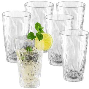 Okrossbart drinkglas i plast - Koziol, 6-pack