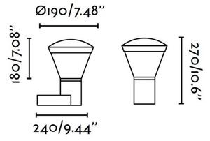 FARO 75536 - LED Utomhus Väggbelysning SHELBY LED/10W/230V IP44