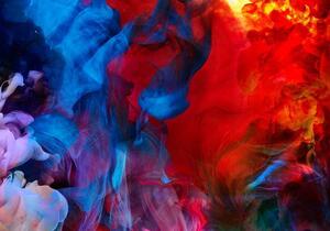 Fototapet - Colored flames - Självhäftande 98x70