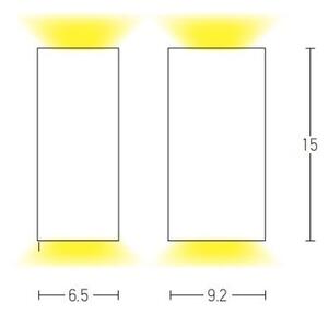 Zambelis E124 - Vägglampa för utomhusbruk 2xGU10/15W/230V IP54 antracit