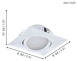 Eglo 95844 - SET 3x LED Hängande Takbelysning PINEDA 1xLED/4,9W/230V