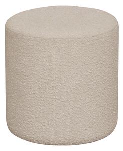 HOUSE NORDIC Ejby-puff, rund - beige boucl&eacute polyestertyg