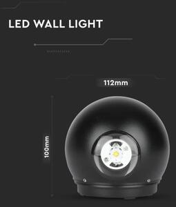 LED vägglampa för utomhusbruk LED/6W/230V 3000K IP65 svart