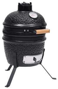 Kamado Rökgrill 2-i-1 keramik 56 cm svart