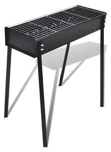 Kolgrill rektangulär svart 75x28 cm