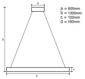 LED ljusreglerad ljuskrona på textilsladd LED/40W/230V 3000-6500K krom/guld + +Fjärrkontrol