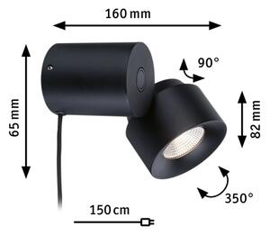 Paulmann 79776 - LED/3W Ljusreglerad vägglampa 2i1 PURIC PANE 230V